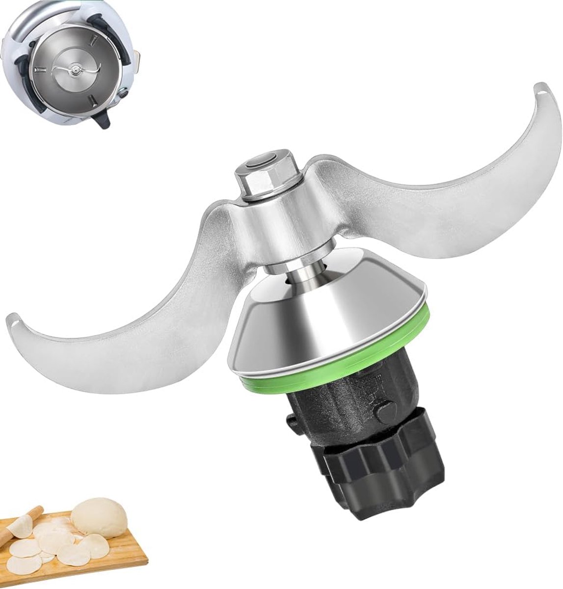 Dough knife, dough mixing knife for Thermomix TM5 and TM6, spare blades for knives, quick cleaning, leaves no dough - ShopVlot