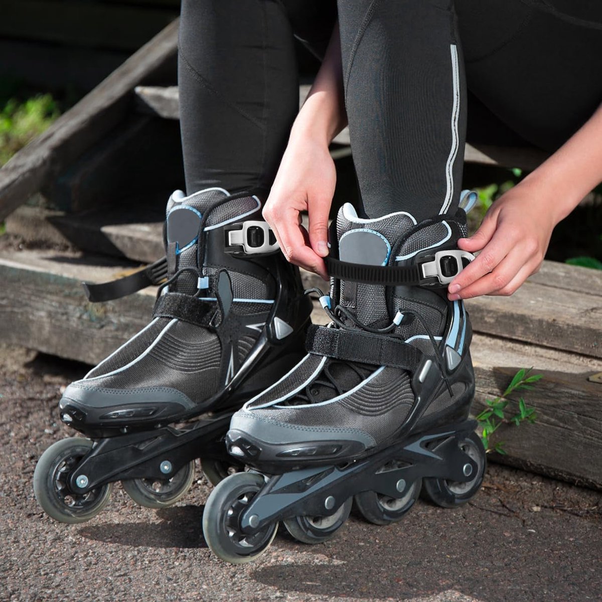 SnelShoppen - 4 Stuks Inline Skates Vervangingen voor Gesp Inline Skates Schoenen - Energiebanden voor Roller Skates - Geschikt voor Mannen en Vrouwen