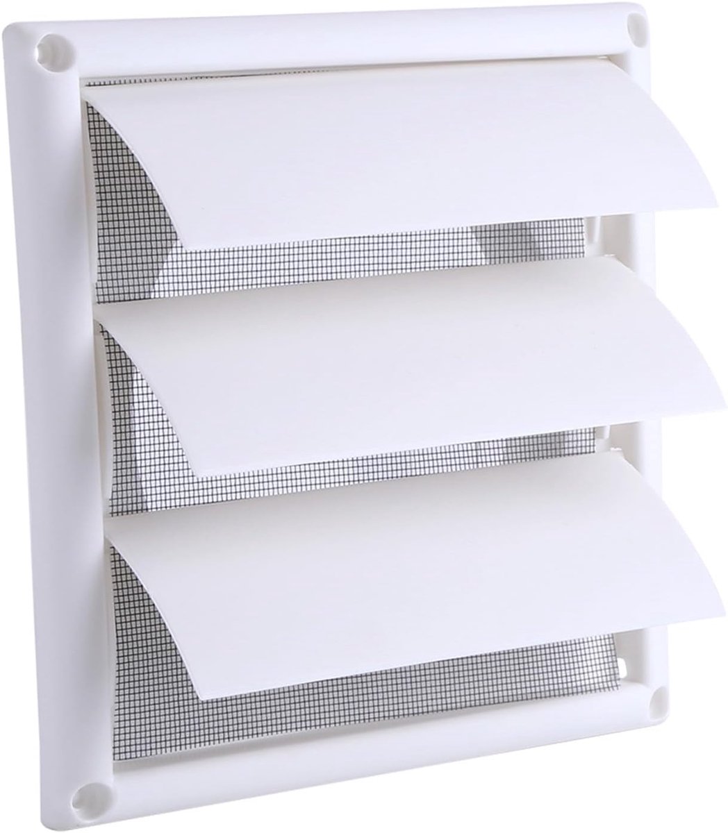 SnelShoppen - Air Vent Grate met 3 Ventielen, Plastic Wandventilator, Ventilatiegrille, Ventilatie Rooster met Raster Registers, Plastic Rooster voor