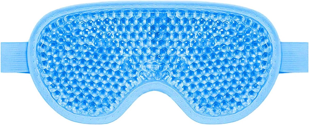 SnelShoppen - Eye Mask Cooling voor Slaap, Herbruikbaar Koel- en Warmtecompress, Behandeling Blepharitis en Opgezwollen Ogen, Blauwe Gel, Ideaal voor