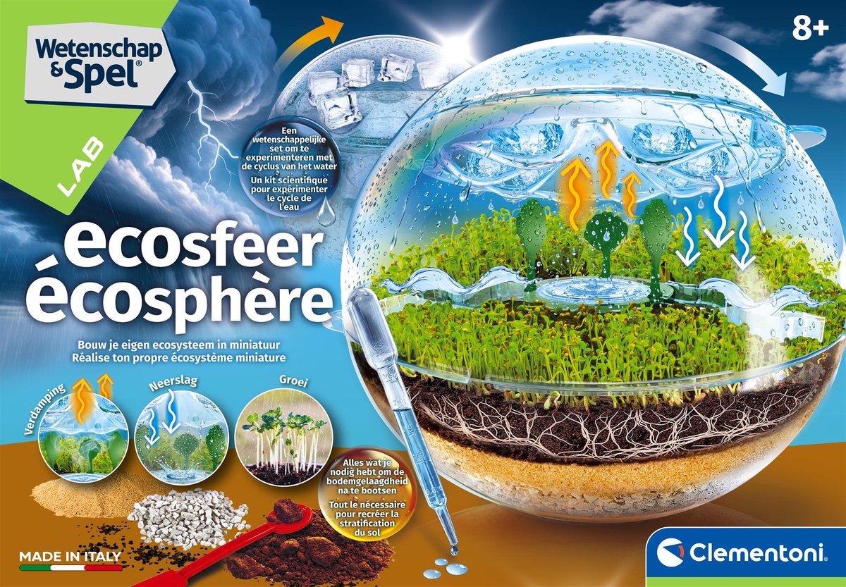 Clementoni EcoSphere Biosfeer - Mini Ecosysteem Terrarium met Waterkringloop - Planten Kweken en Natuur Ontdekken - Wetenschap en Spel voor Kinderen — cadeau in Spellen & Speelgoed - foto 6