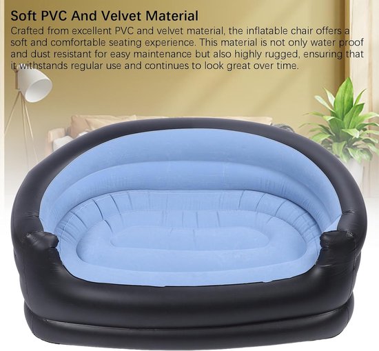 Opblaasbare Bank - PVC Stoel Comfortabele Zetel - Buiten Zitten - Dubbele Zitting Ontwerp — afbeelding 4