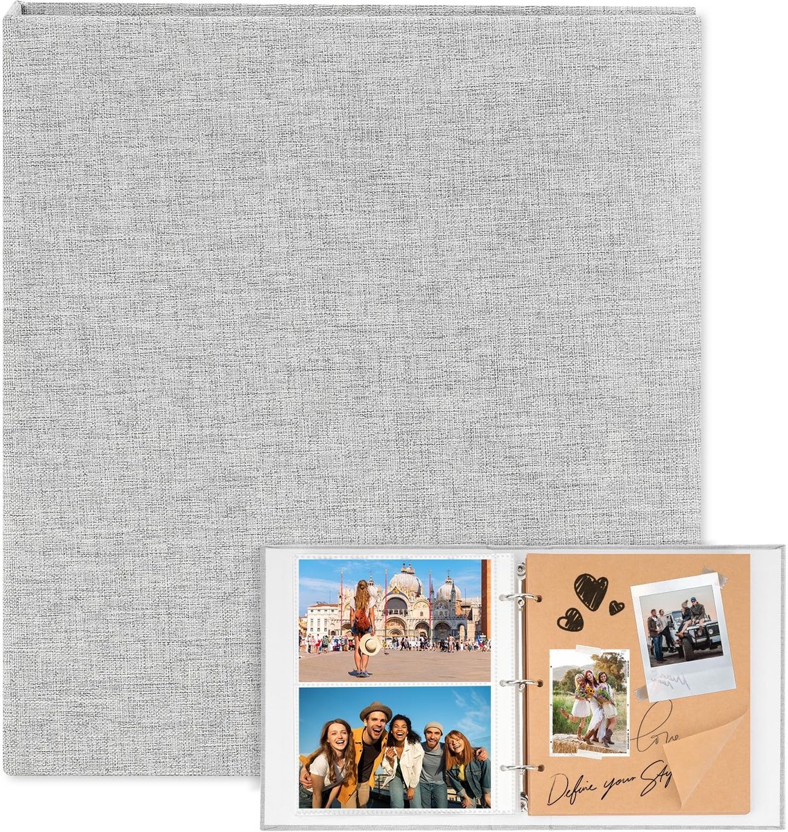Omgoods - DIY Fotoalbum met 200 Foil Compartimenten voor 300 Foto's