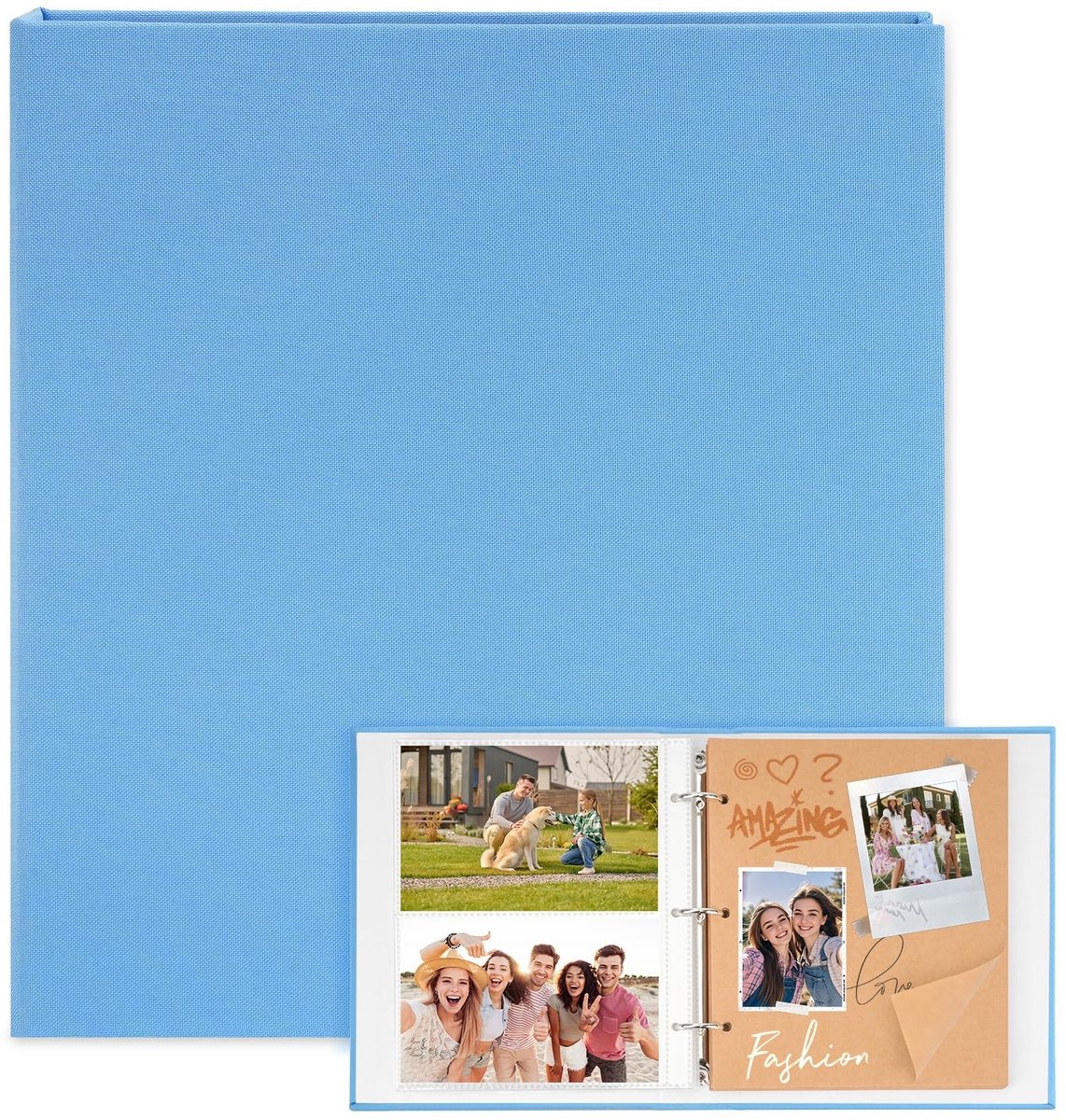 Omgoods - DIY Fotoalbum met 200 Compartimenten voor 300 Foto's Groen