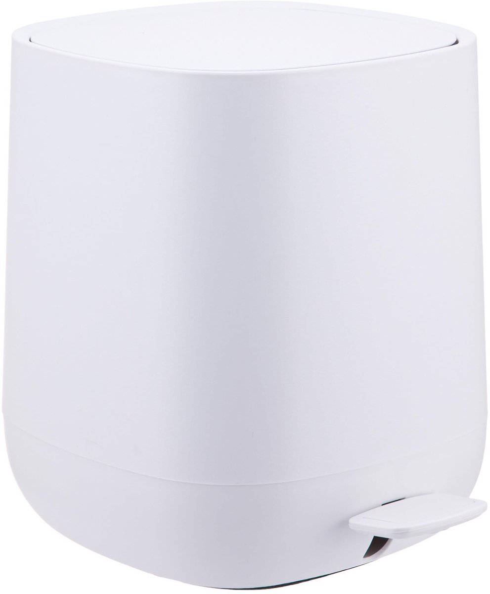 Omgoods - 5L Badkamer Afvalbak met Soft-Close en Verwijderbare Binnenemmer, Wit