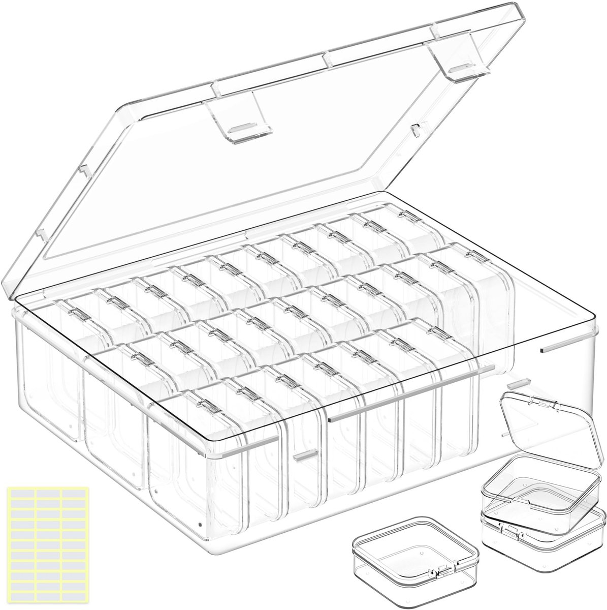 Omgoods - Bead Organizer Box met 31 Compartimenten voor Kleine Voorwerpen