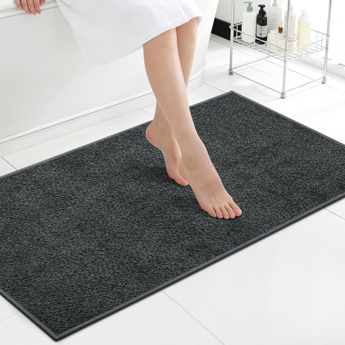 Omgoods - Dun Antislip Badmat met Sneldrogende Rubber Achterkant