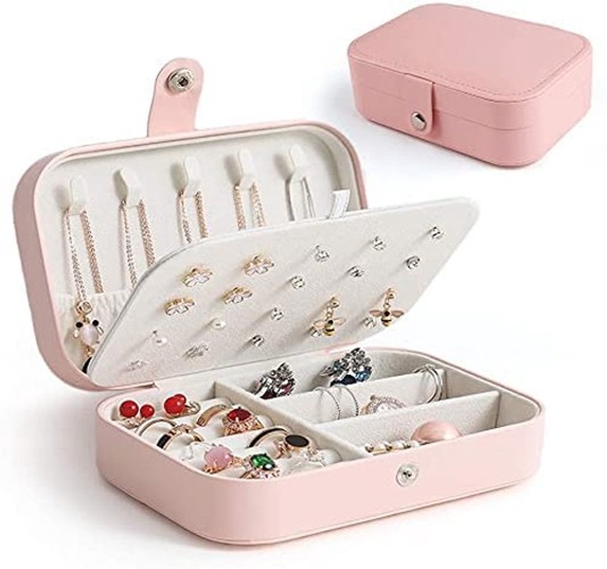 Omgoods - Elegante Sieraden Organizer Box van PU-leer voor Dames