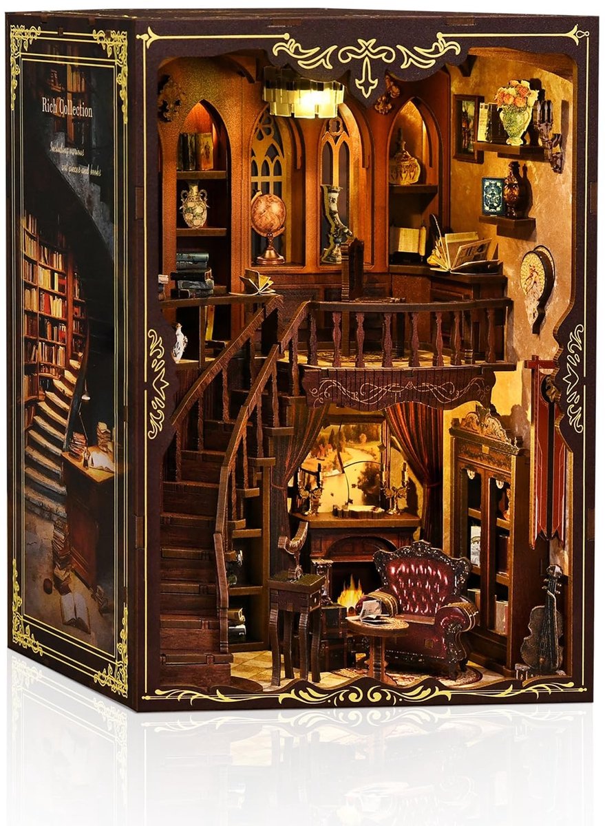 Omgoods - DIY Miniatuur Boek Nook Kit met LED Verlichting