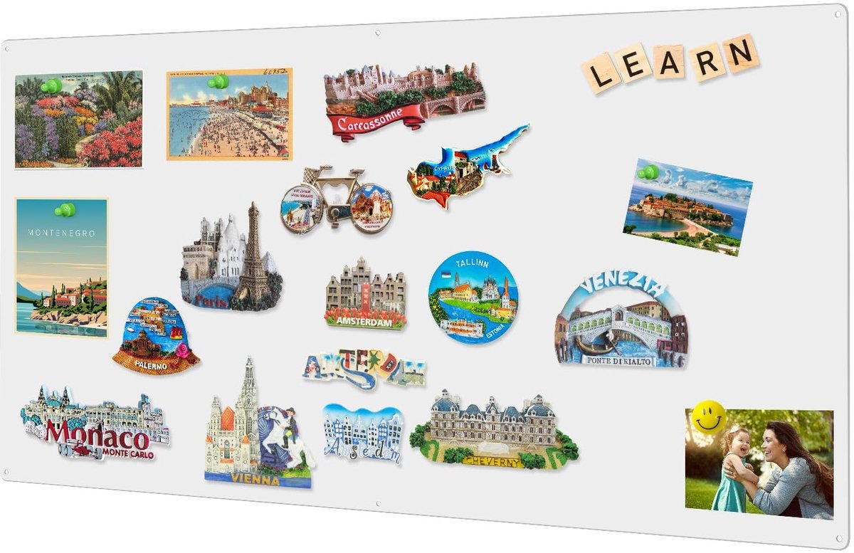 Omgoods - Magnetisch Bord Wit 100x50cm - Voor Notities en Foto's