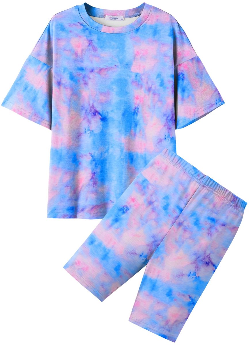 Omgoods - Meisjes Kleding Set met T-Shirt en Korte Leggings voor de Zomer