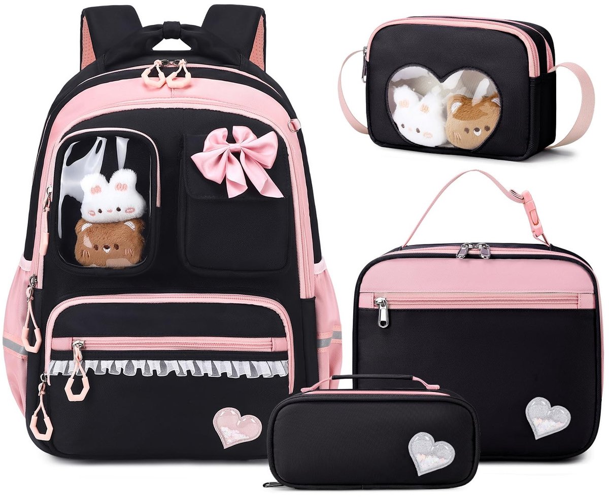 Omgoods - Rugzakset voor Meisjes met Lunchbox en Schoudertas