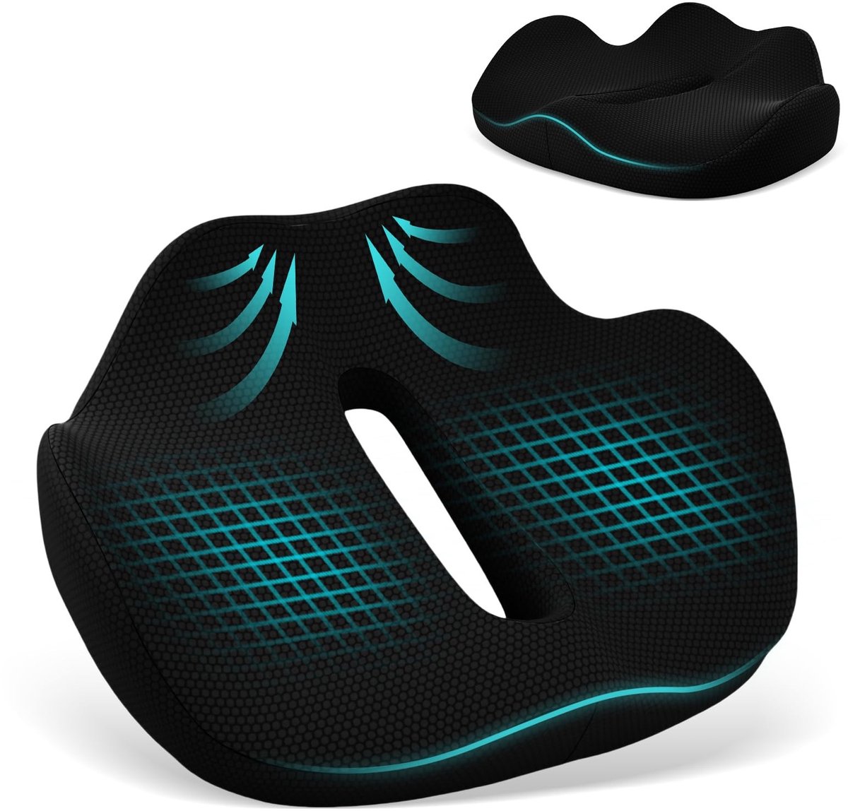 Omgoods - Ergonomisch Zitkussen voor Rug- en Coccyxondersteuning