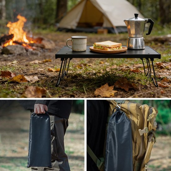 Omgoods - Opvouwbare Campingtafel - Ultralichte Aluminium Tafel voor Outdoor - 33×22×11 cm van Omgoods — afbeelding 4