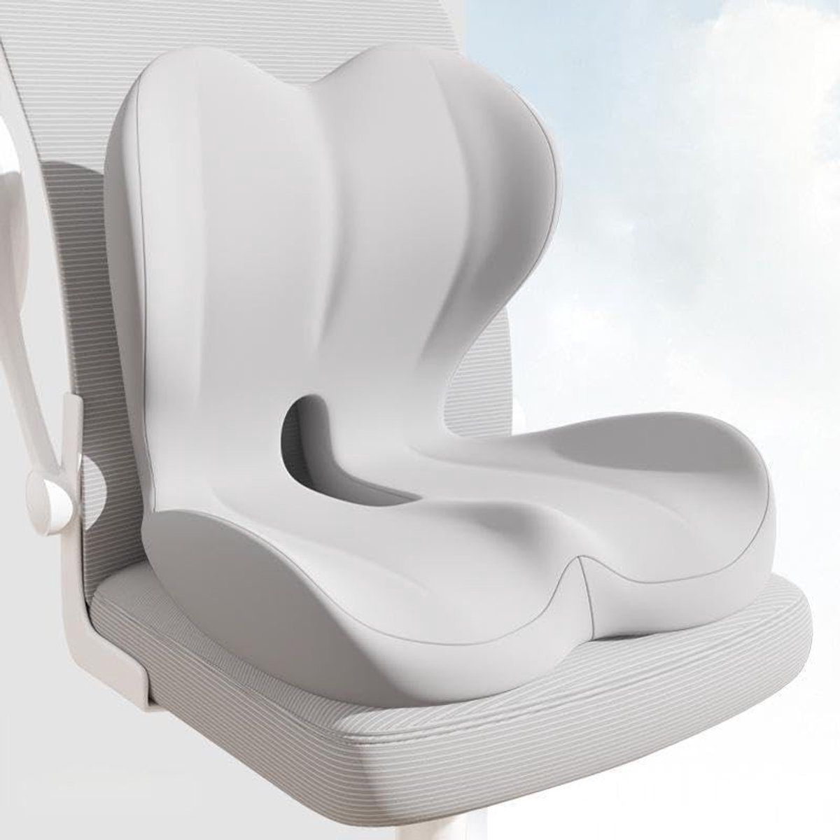 Omgoods - Ergonomisch Orthopedisch Zitkussen met Rugleuning en Zijdelingse Ondersteuning