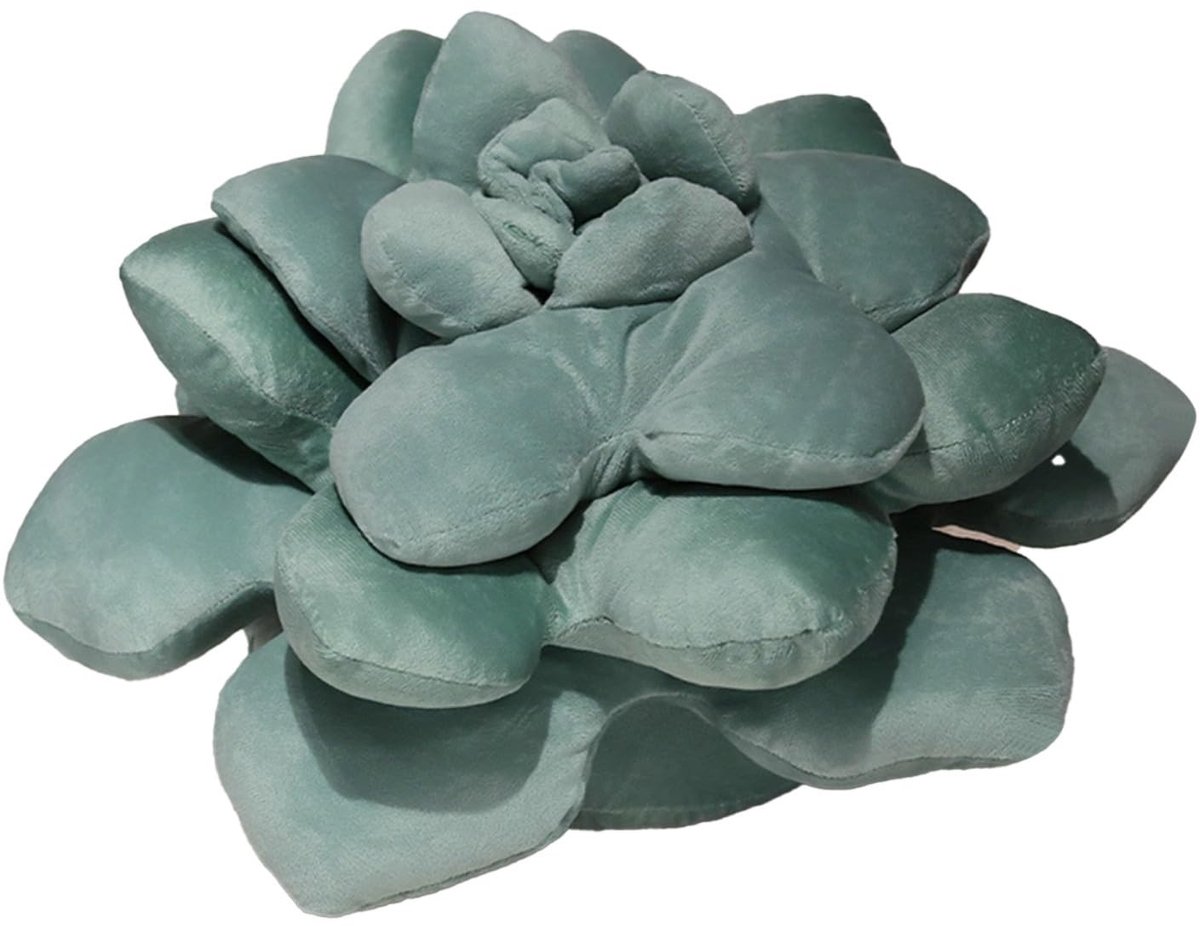 Omgoods - 3D Pluche Kussen (45 cm) Groen Vetplant