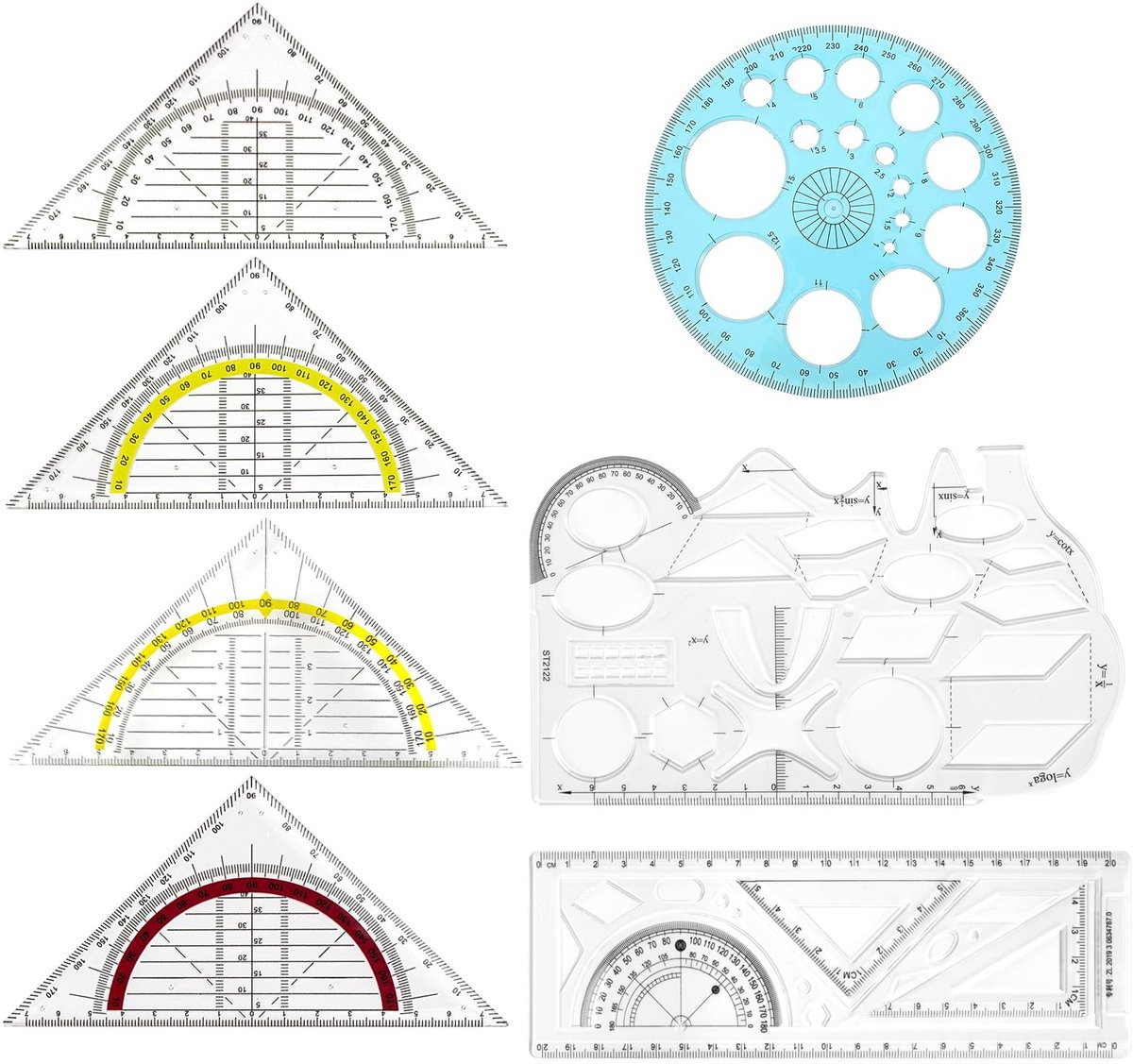 Omgoods - Set van 7 Geometrische Triangles voor Tekeningen