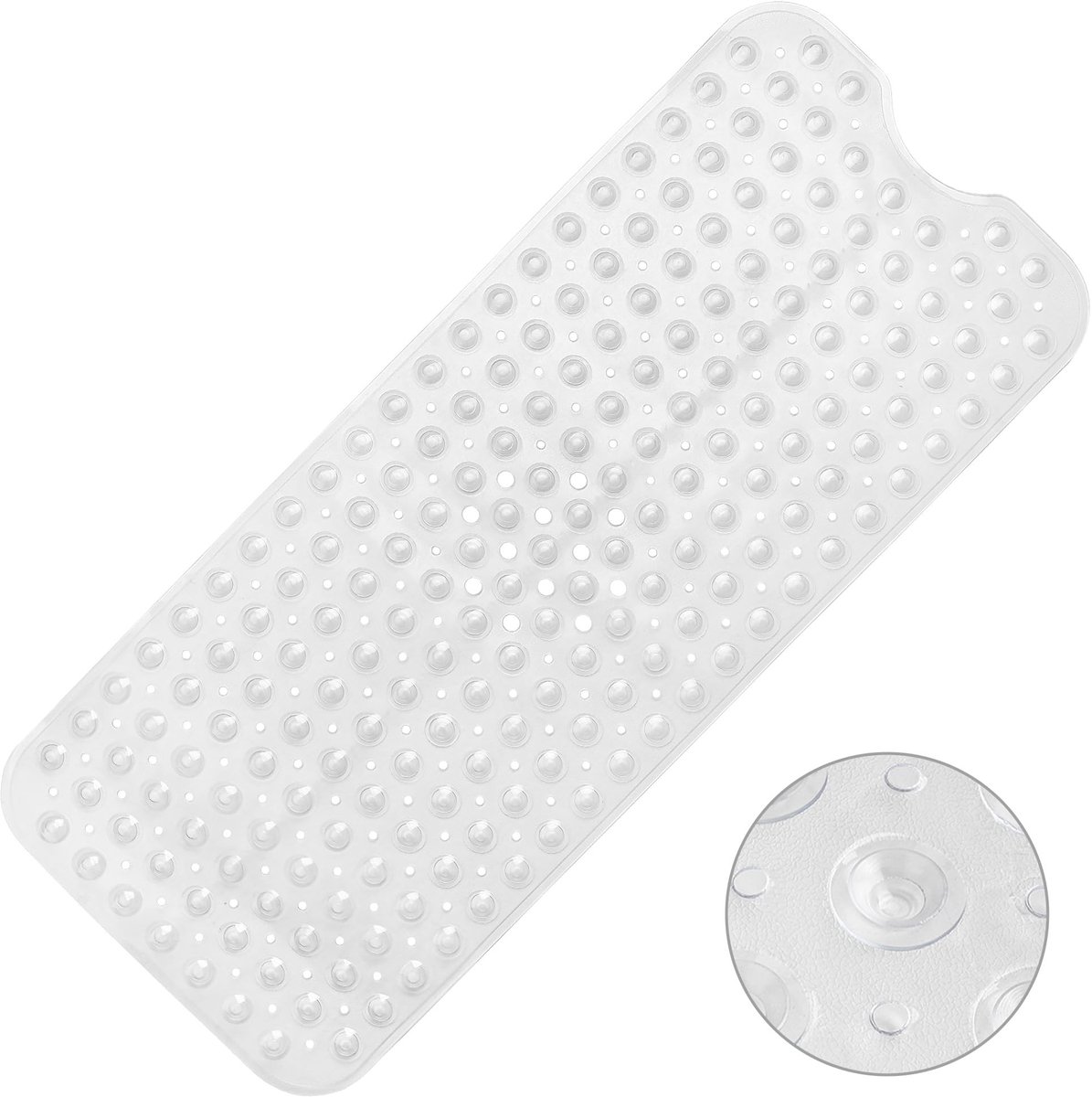 Omgoods - Antislip Badmat - 100 x 40 cm, BPA-vrij, Doorzichtig