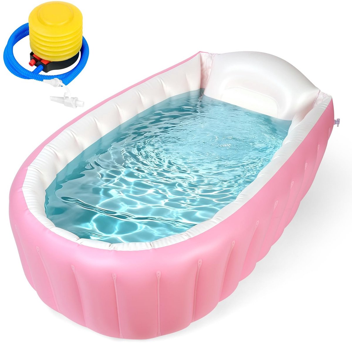 Omgoods - Inflatable Baby Bath met Pomp - Draagbare en Opvouwbare Bad voor Baby's