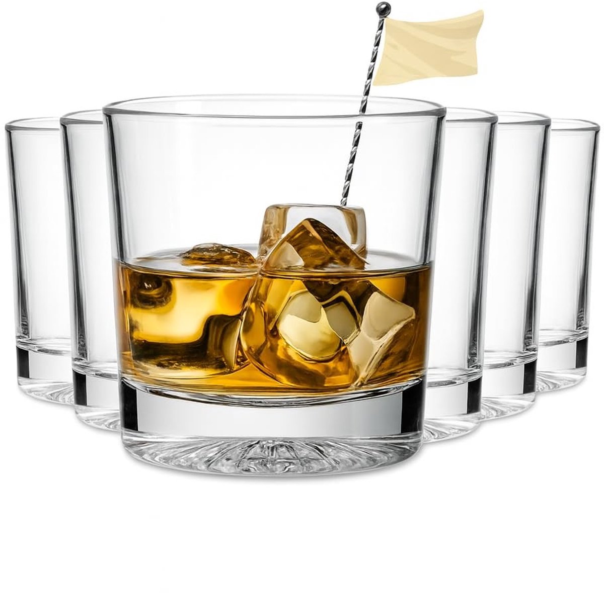Omgoods - Set van 6 Premium Tumbler Glazen voor Koud Drank