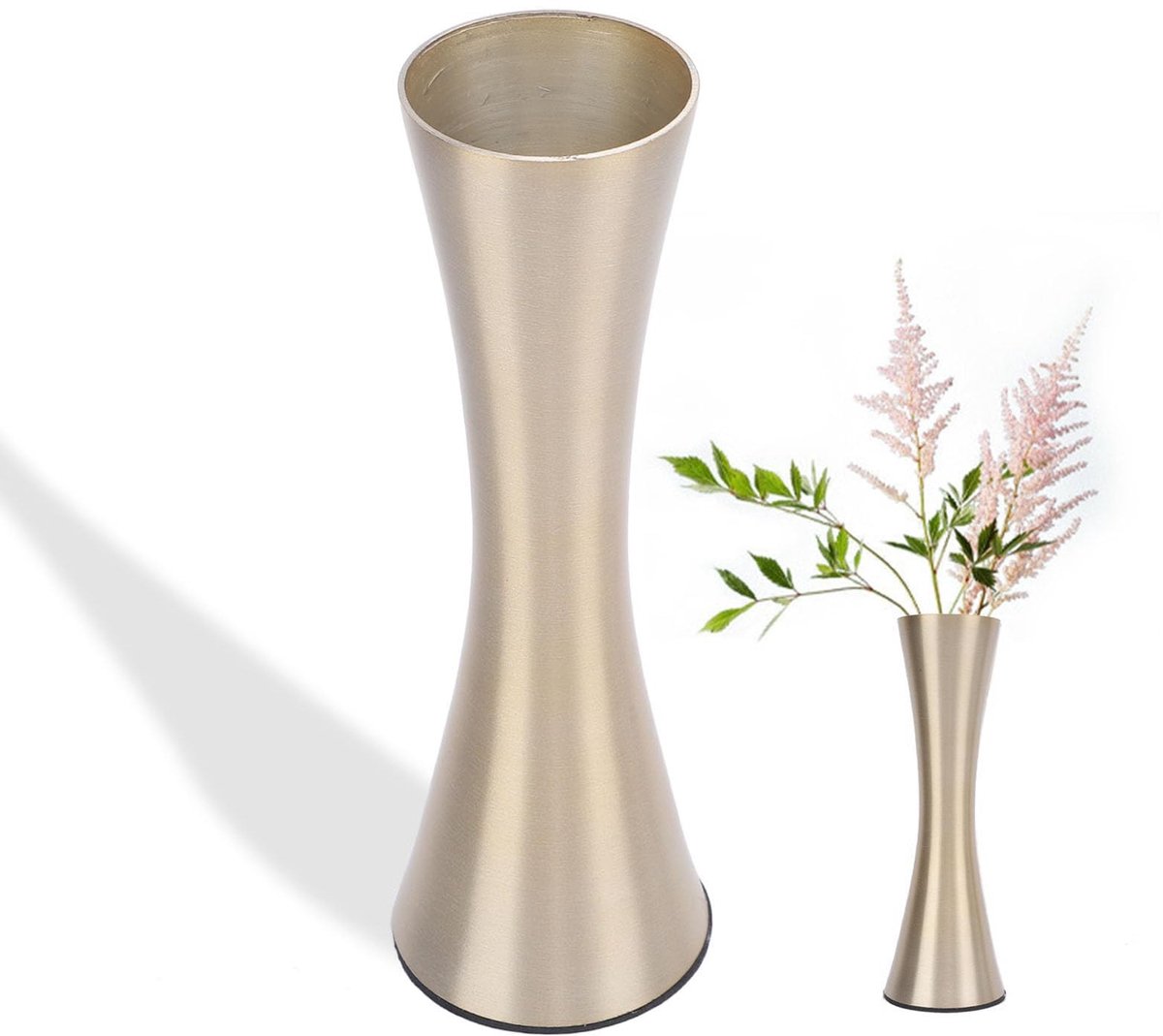 Omgoods - Elegante Gouden Metaalvaas voor Droogbloemen