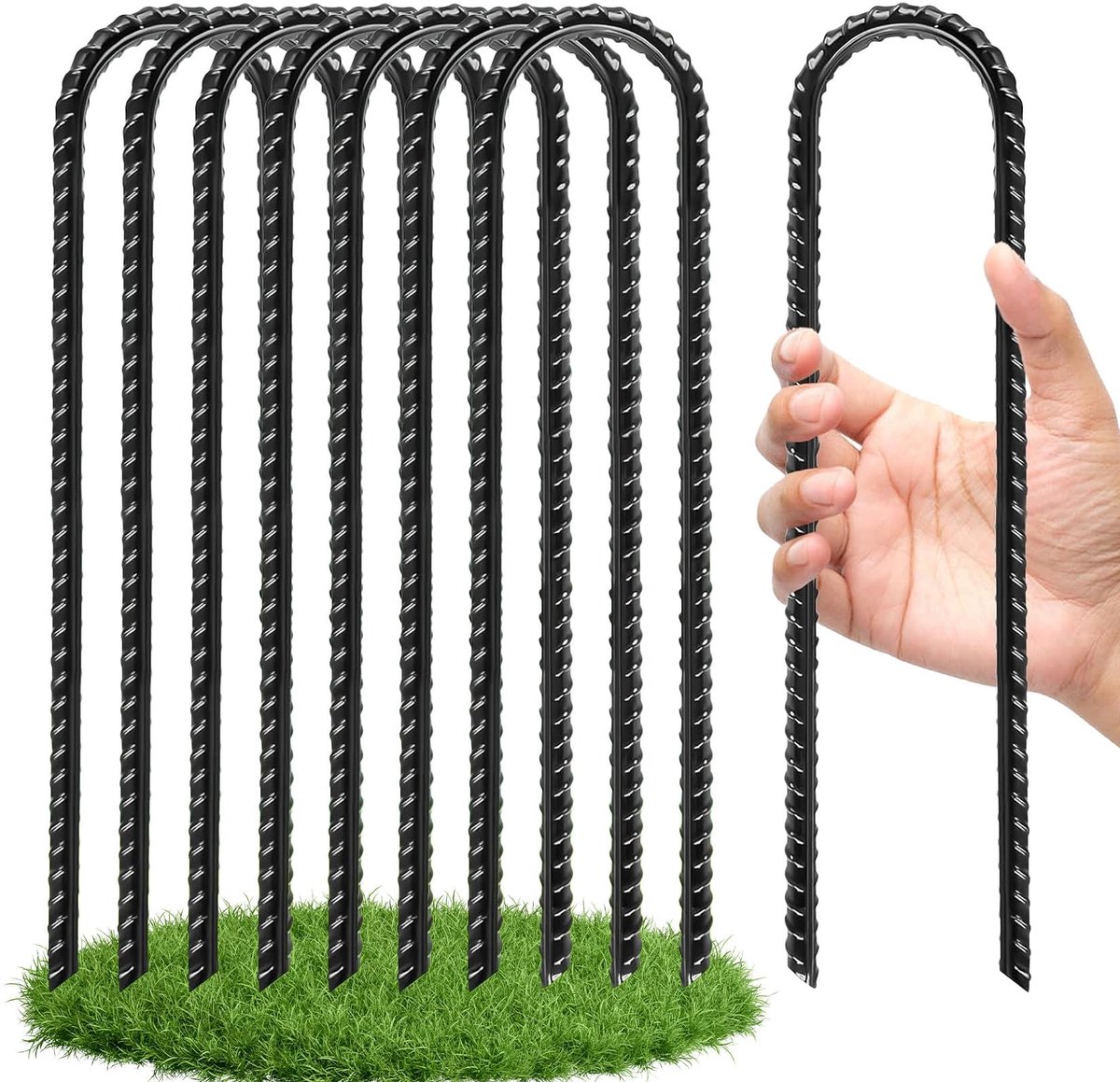 Omgoods - Set van 8 Grondankers voor Trampoline en Tent met een Lengte van 30 cm
