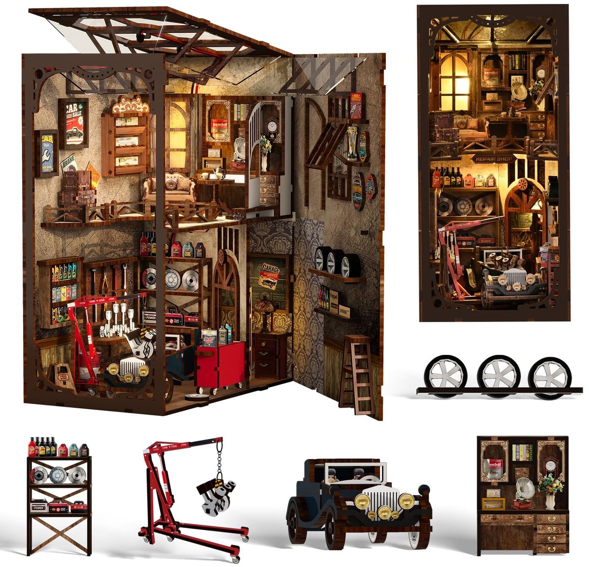 Omgoods - 3D Miniatuur Houten Puzzel Bouwset met LED Verlichting
