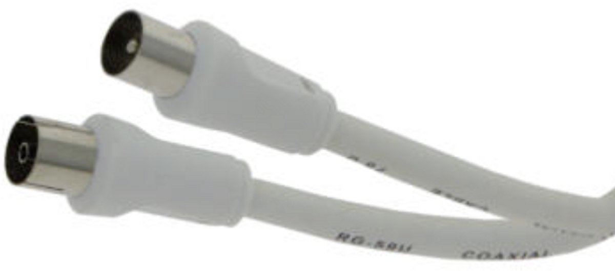 Profile coax kabel 100hz 5m wit