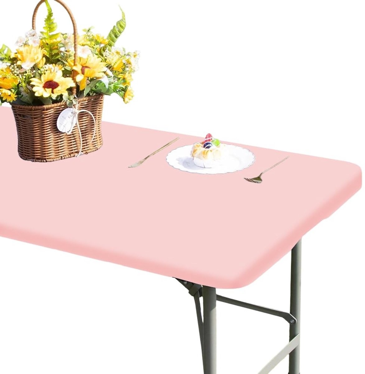 Omgoods - Set van 2 Waterdichte Picknicktafeltafels met Elastiek