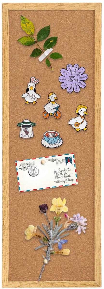 Omgoods - Cork Bulletin Board - 90 x 30 cm voor Thuis en Kantoor