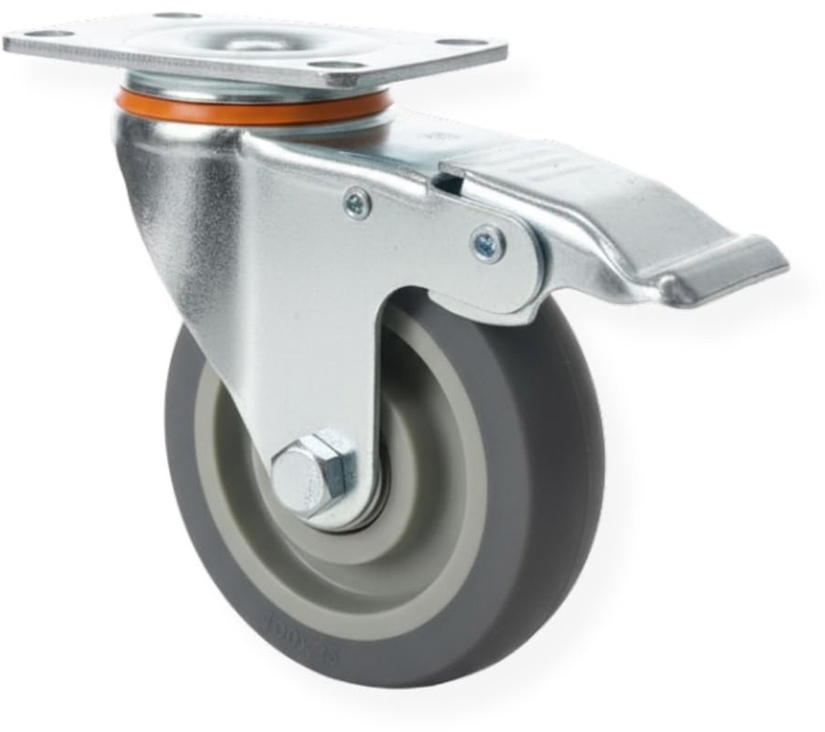 Omgoods - Draaibare Zwenkwiel Set van 100 mm met Rem