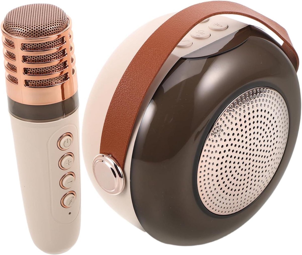 Karaoke Speaker - Karaoke Systeem - Muziek Luisteren - Geïntegreerd Ontwerp - 115 x 13 x 7 cm - Beige