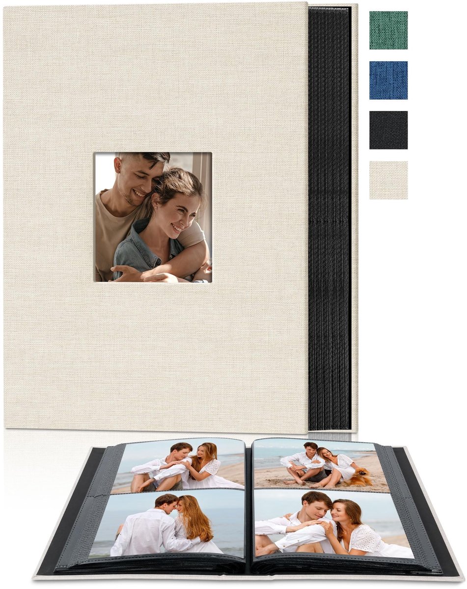 Omgoods - Fotoalbum met 200 Vakken 10 x 15 cm en Venster