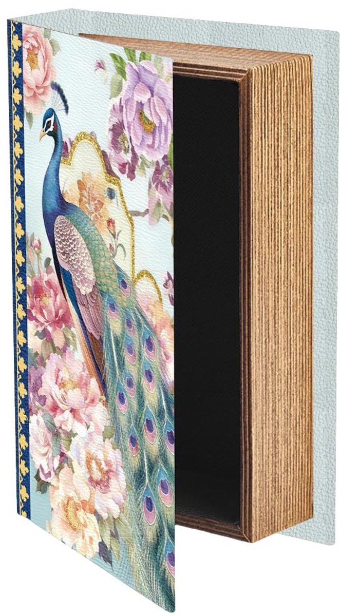 Omgoods - Decoratieve Boekopslagdoos met Bloemenpatroon