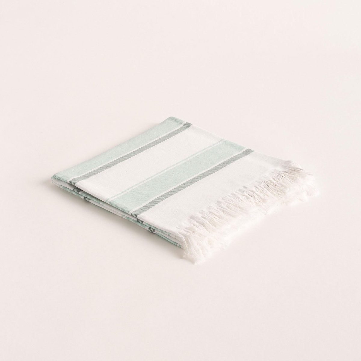 Omgoods - Mediterrane Fouta Strandlaken met Franjes in Groen