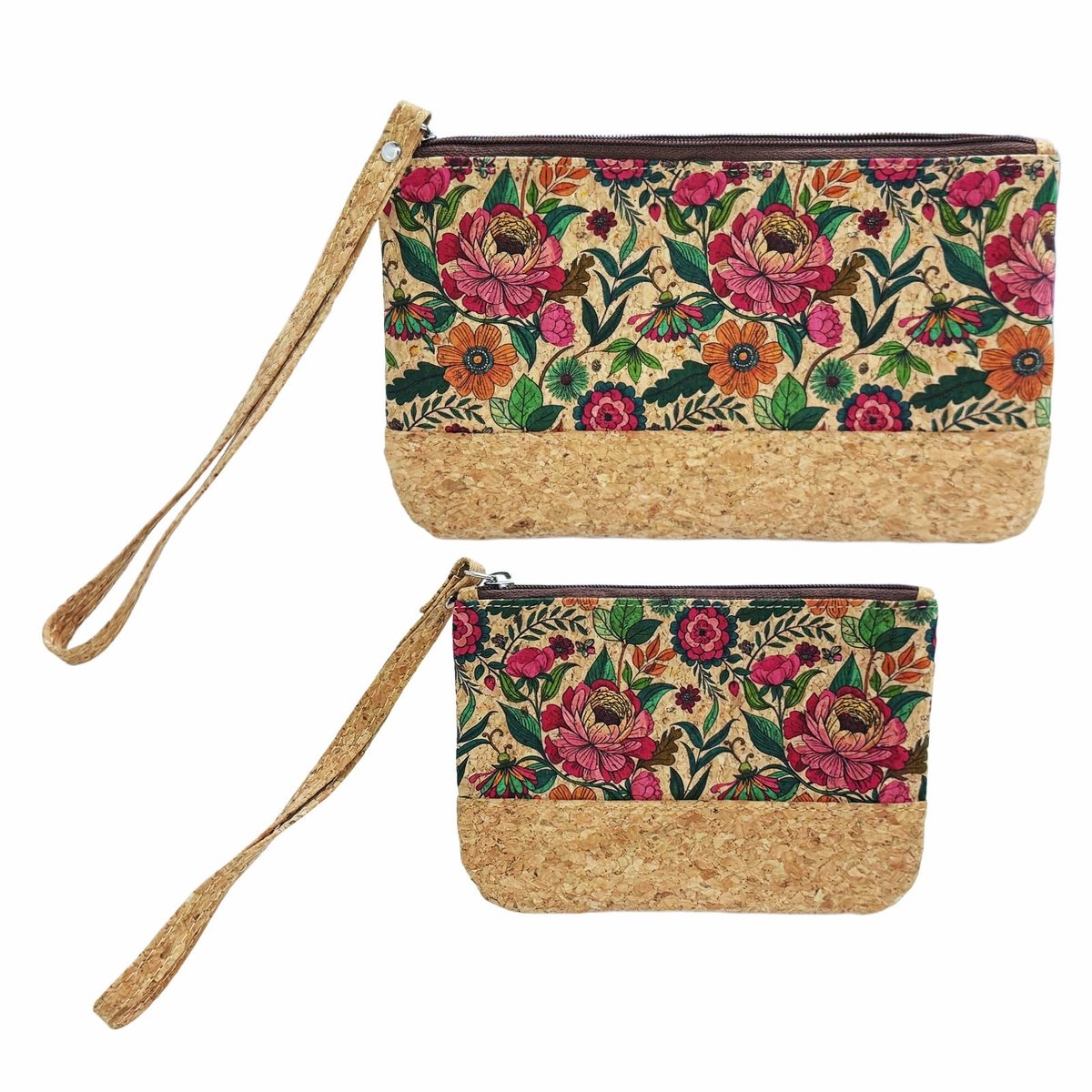 Omgoods - Kurk Grote schoudertassen voor dames - Handtas met cosmeticatas