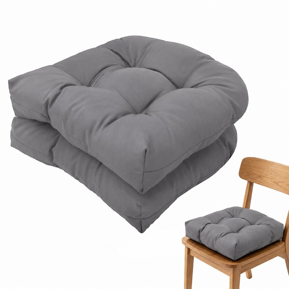 Omgoods - Set van 2 Buitenstoelkussens Halve Cirkel 48x48cm