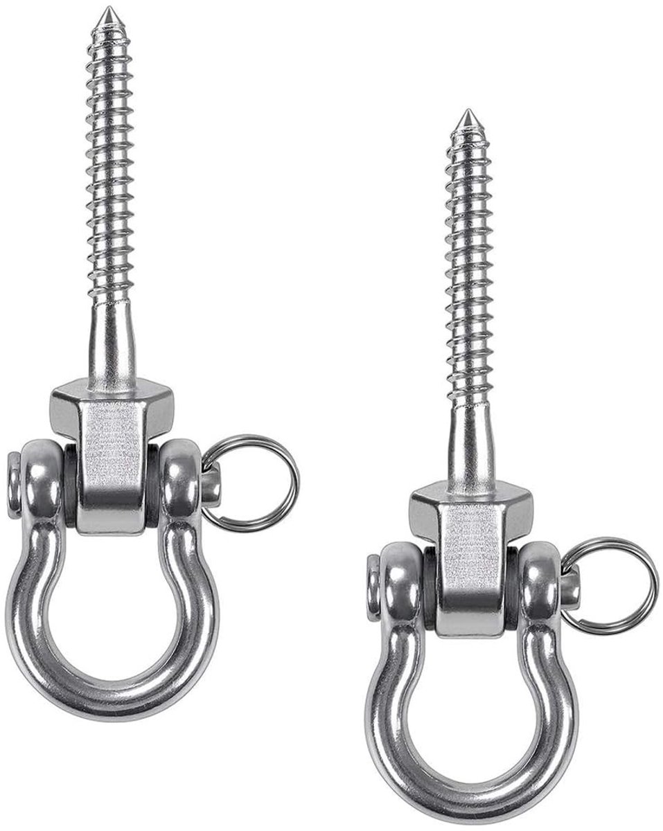 Omgoods - Set van 2 Roestvrijstalen Schommelhaken 127mm voor Hangmat en Bokszak