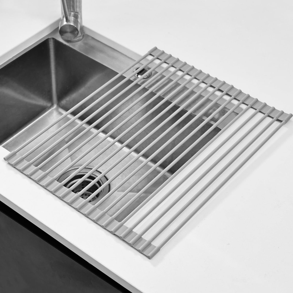 Omgoods - Triangular Afwasrek van RVS/Silicone