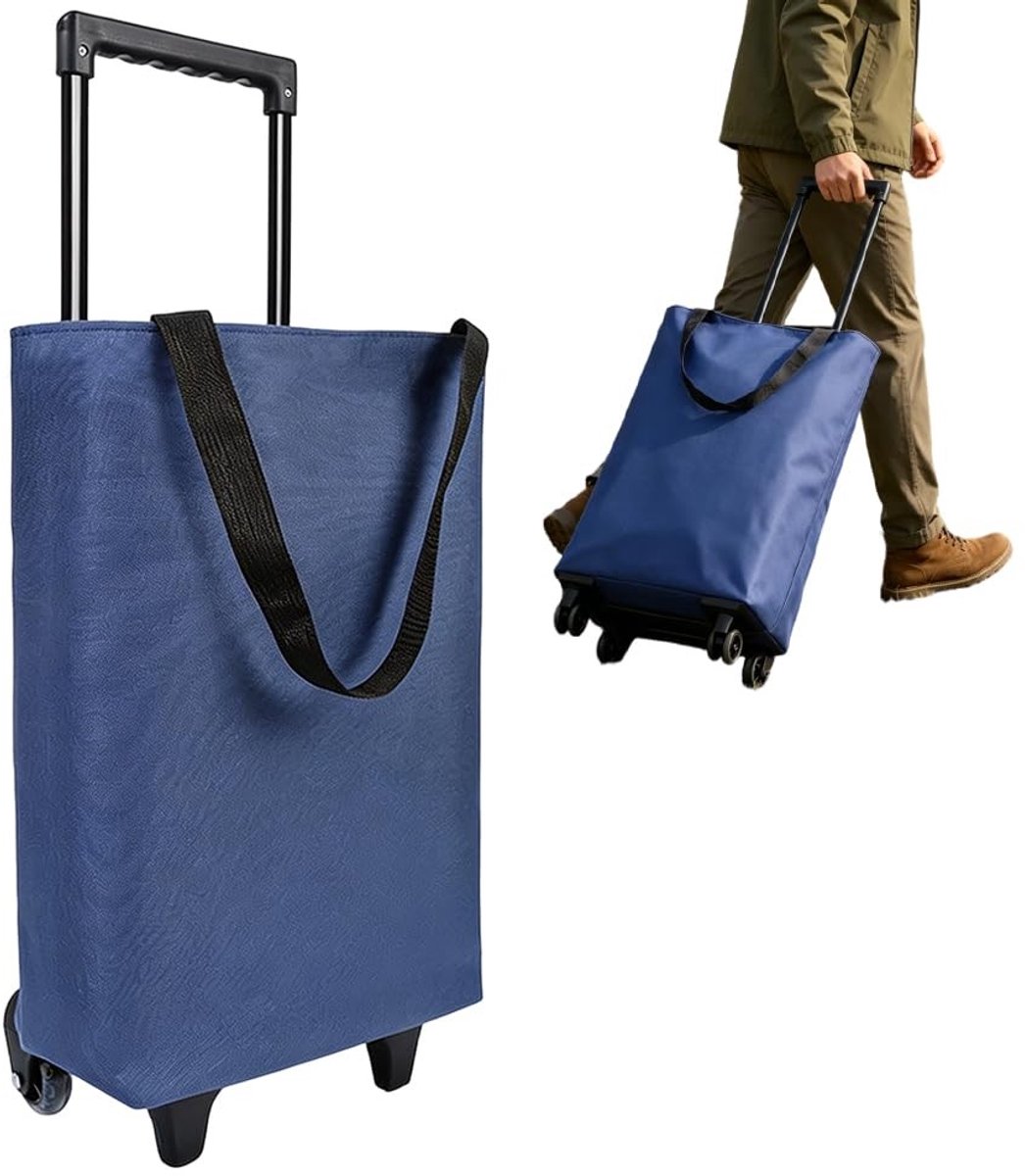 Omgoods - 2-in-1 Winkelwagentje met 30 Liter Capaciteit en Vouwbare Functie