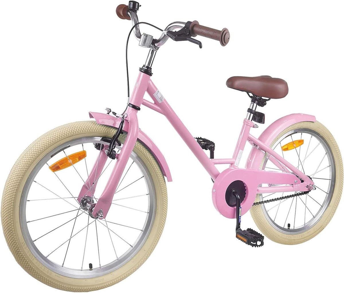 Kinderfiets sfiets sfiets Fietstraining Buiten Stalen Frame 18 inch Lichtroze