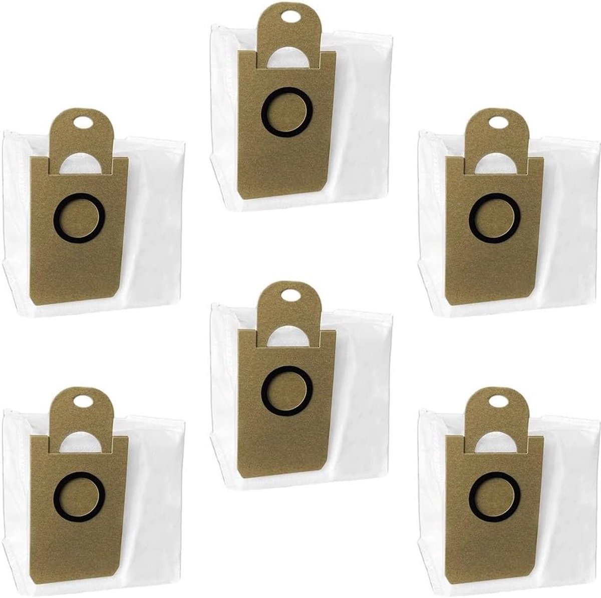 Stofzuigerzakken - Stofzakken Set - Stofvrij Huis - Verbeterde Reiniging - 6 stuks - Wit Kaki