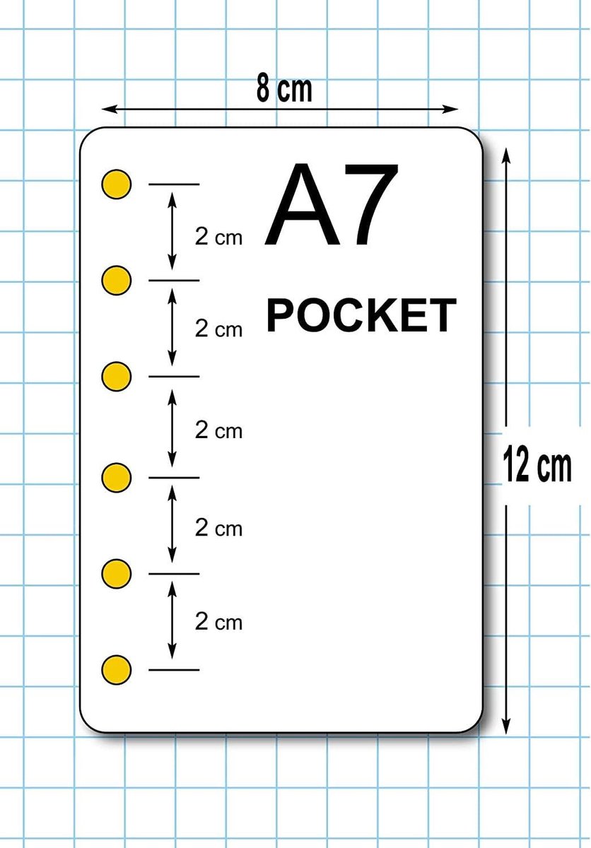 SnelShoppen - 8x12cm Pocket Mini Kalender A7 - Weekplanner met 6 Ringen - Handzaam en Praktisch voor Thuis, Op Kantoor of Onderweg