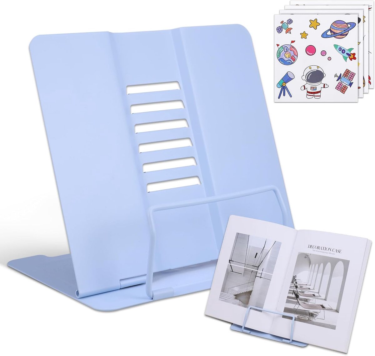 leesstandaard metaal blauw