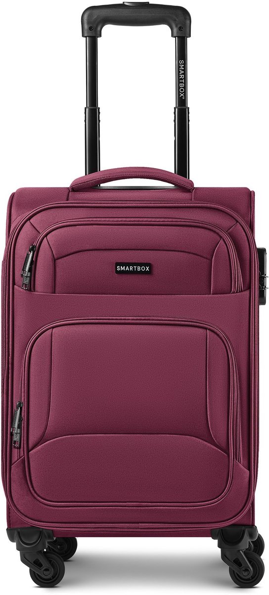 Smartbox Edition 04 4 wielen Cabinewagen 55 cm met uitbreidingsplooi - Zachte bagage - Combinatieslot - burgundy
