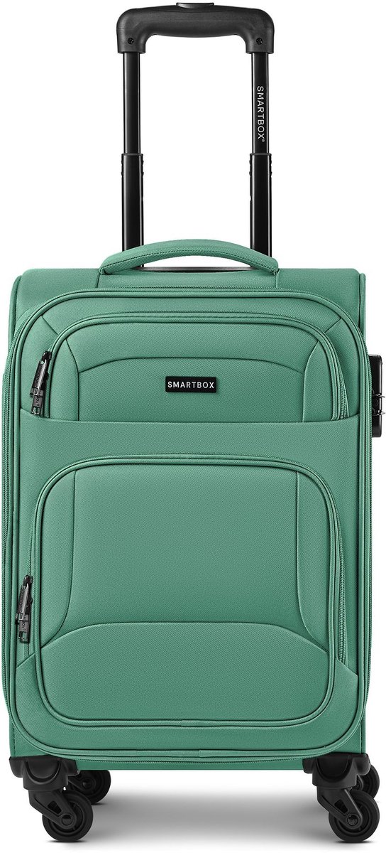 Smartbox Edition 04 4 wielen Cabinewagen 55 cm met uitbreidingsplooi - Zachte bagage - Combinatieslot - eukalyptus