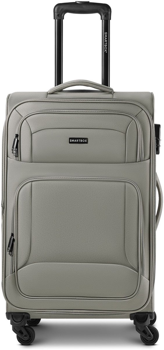 Smartbox Edition 04 4 wielen Trolley 67 cm met uitbreidingsplooi - Zachte bagage - Combinatieslot - taupe grey