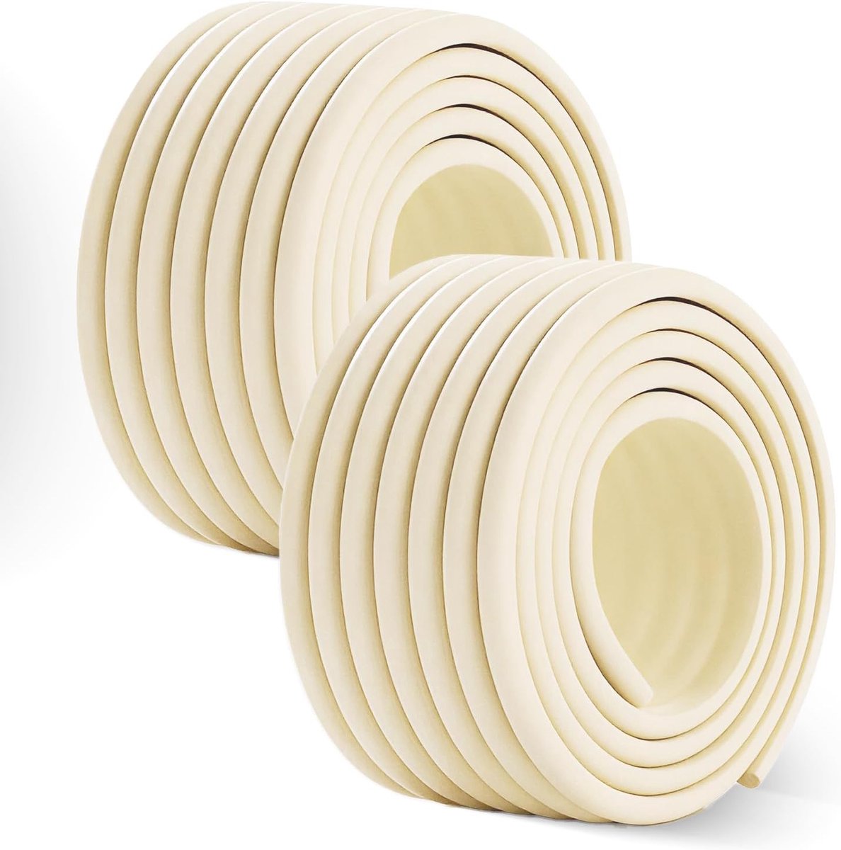 2 rollen 2 m randbescherming, schuimrubber, hoekbescherming, zelfklevend, wit, tafelrandbescherming, zachte plint voor deuren, ramen, muren, keuken, tegels