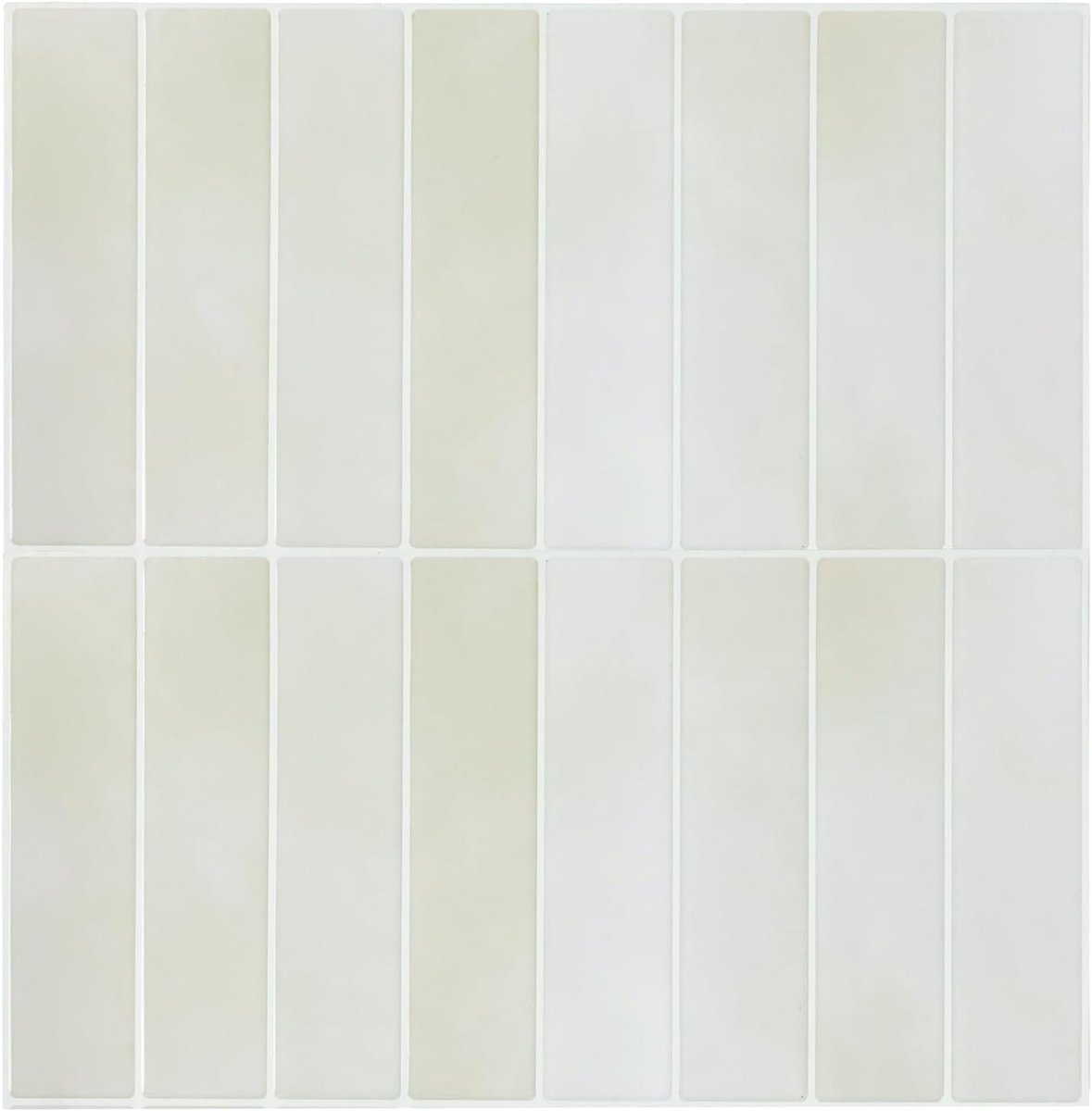 Tegelstickers, plaktegels, wandtegels, 10 stuks, zelfklevende tegels voor keuken, badkamer, tegeldecoratie, 30,5 x 30,5 cm, beige