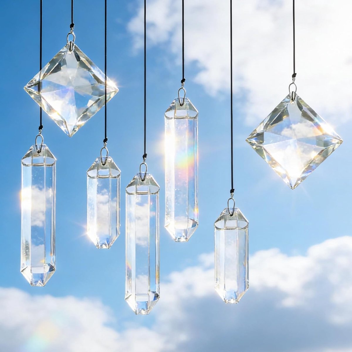 Zonnevangers om op te hangen, kristallen om op te hangen, raamdecoratie hangend, regenboogmaker, voor thuis tuindecoratie, balkon, hanger huwelijksdecoratie